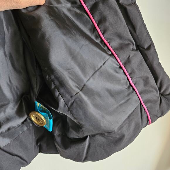 Super Cute! Au Lieu Ruffle Sleeve Vest, Black, Sz L - Picture 7 of 10